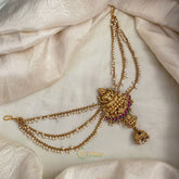 Gold Alike Lakshmi Jada Bun Billai Maatil - Pearl Maatil - Jhumka - G11489